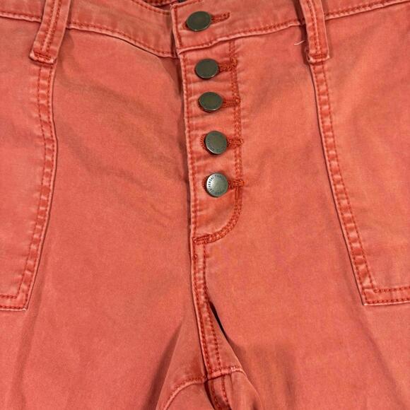 Universal Thread womens jeans 14 32R red mid rise skinny button fly Y2K - Picture 7 of 16